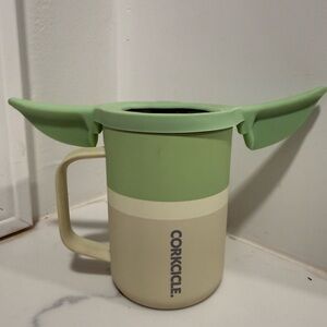 Corkcicle Green and Cream Mug with Fun Design